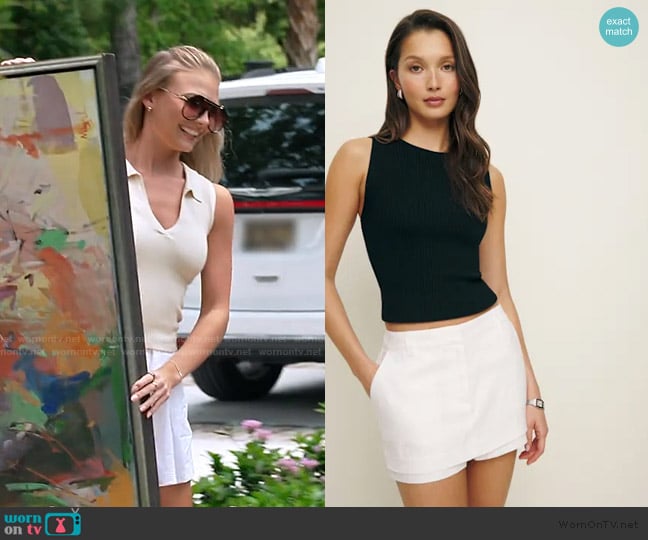 The Reformation Parker Linen Skort worn by Charley Manley on Southern Charm