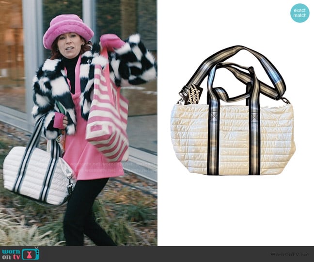 Think Royln White Quilted Tote worn by Elsbeth Tascioni (Carrie Preston) on Elsbeth