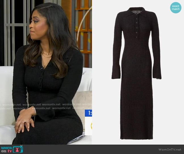 Third Form Unbound Knit Shirt Dress worn by Morgan Norwood on Good Morning America