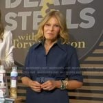 Tory's blue belted slit denim dress on Good Morning America
