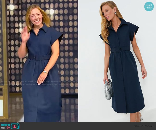 Taryn’s navy belted dress on Tamron Hall Show Taryn’s navy belted dress on Tamron Hall Show