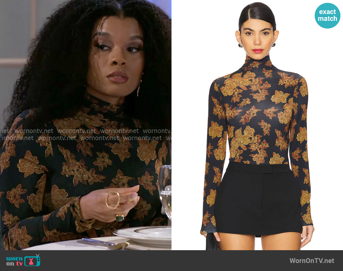 Ulla Johnson Aurelia Turtleneck Top worn by Eva Thomas (Ambyr Michelle) on Beyond the Gates