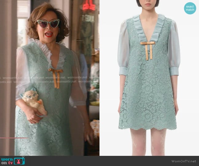 Valentino Garavani Lace-pattern Minidress worn by Jennifer Tilly on The Real Housewives of Beverly Hills