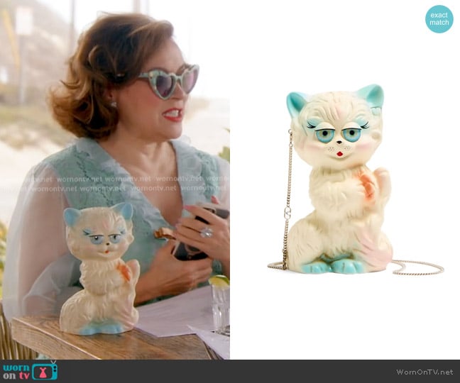 Valentino Garavani Le Chat De La Maison Clutch Bag worn by Jennifer Tilly on The Real Housewives of Beverly Hills