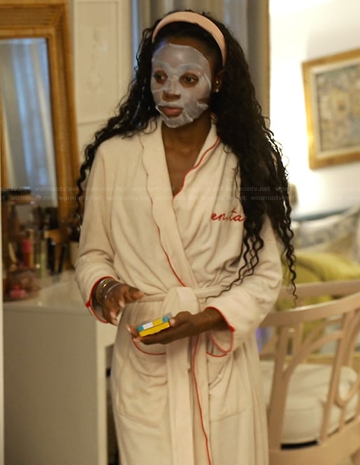 Venita's pink scalloped robe on Southern Charm