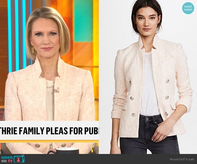 Veronica Beard Barton Jacket worn by Anna Schecter on CBS Mornings