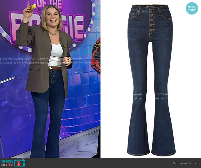 Veronica Beard Beverly High-Rise Jeans in Dark Denim worn by Jenna Bush Hager on Today
