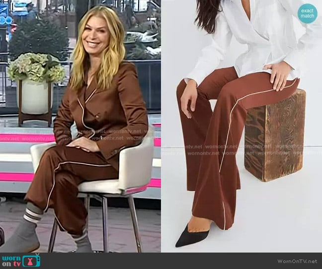 Veronica Beard Enrick Satin Pants worn by Jill Martin on Today