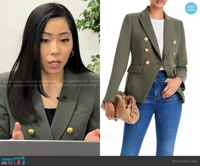 Veronica Beard Miller Dickey Double Breasted Blazer worn by Selina Wang on Good Morning America