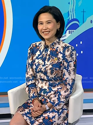 Vicky's print mock neck mini dress on Today