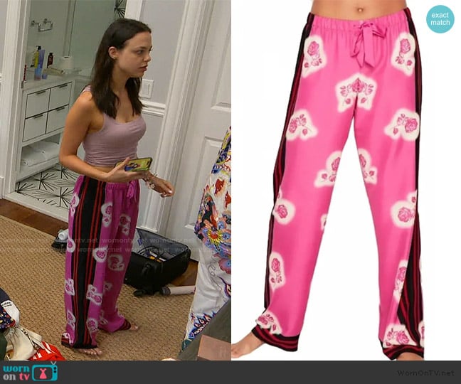 Victoria's Secret Floral Pants worn by Levi Sebree on Summer House