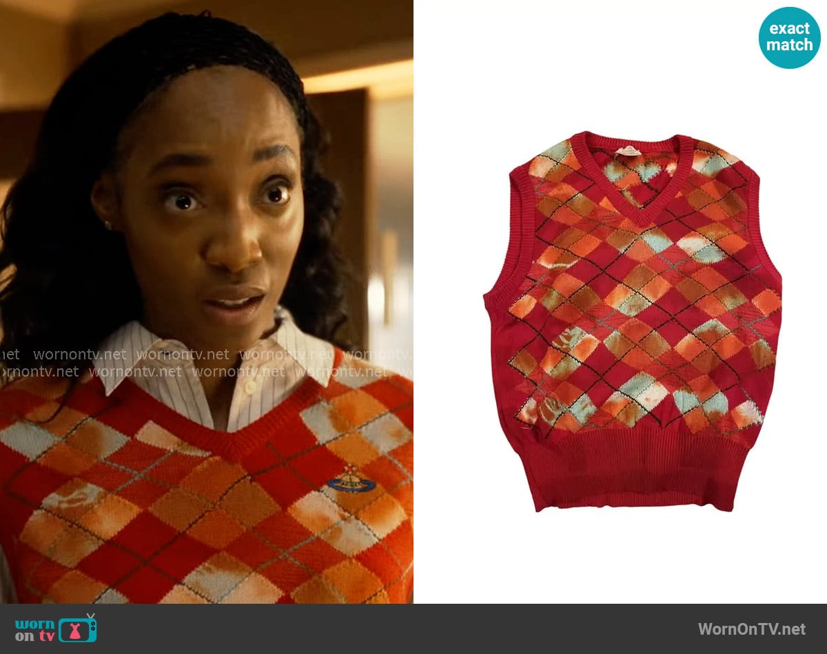 Vivienne Westwood Printed Vest worn by Faith Mitchell (Iantha Richardson) on Will Trent