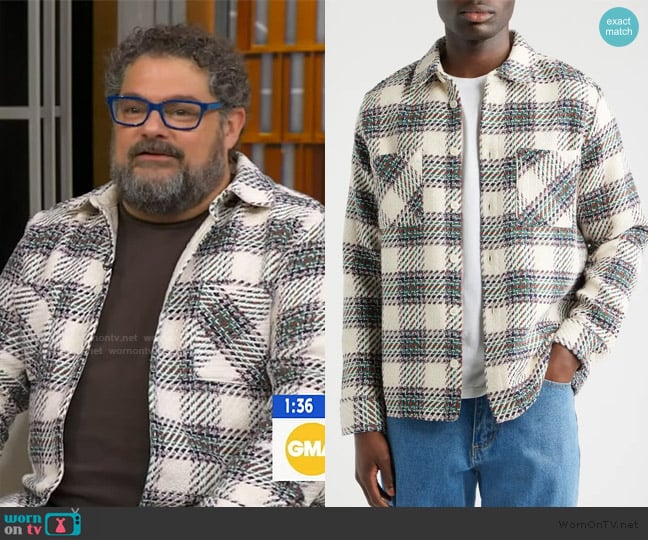 Bobby’s white plaid shirt on Good Morning America Bobby’s white plaid shirt on Good Morning America
