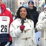 Sheinelle's white toggle coat on Today
