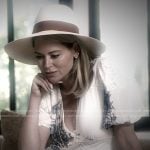 Amanda's white floral v-neck dress on The Real Housewives of Beverly Hills