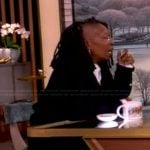 Whoopi’s black button down shirt on The View