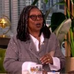 Whoopi’s patchwork coat on The View