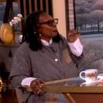 Whoopi's patchwork coat on The View