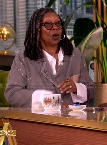 Whoopi's patchwork coat on The View