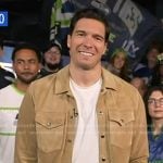 Will’s beige suede jacket on Good Morning America
