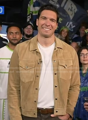 Will’s beige suede jacket on Good Morning America