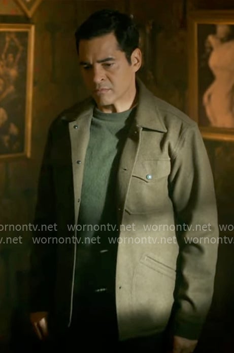 Will's green wool jacket on Will Trent