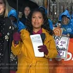 Sheinelle’s yellow belted trench coat on Today