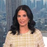 Darlene's yellow short sleeve tweed dress on Today