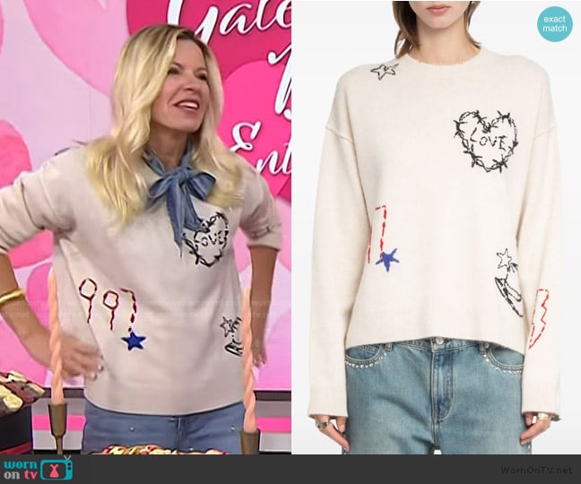 Meredith Sinclair’s embroidered sweater on Today