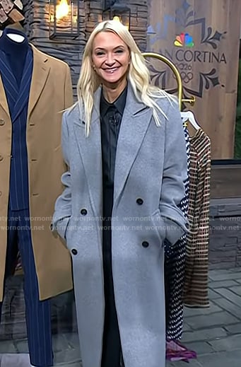 Zanna Roberts Rassi’s grey coat on Today