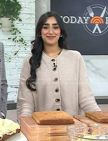 Zoha Malik’s knit cardigan on Today