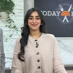 Zoha Malik's knit cardigan on Today