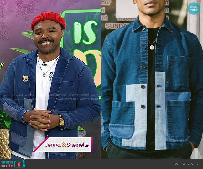 3sixteen Patchwork Shop Jacket worn by Hilton Carter on Today