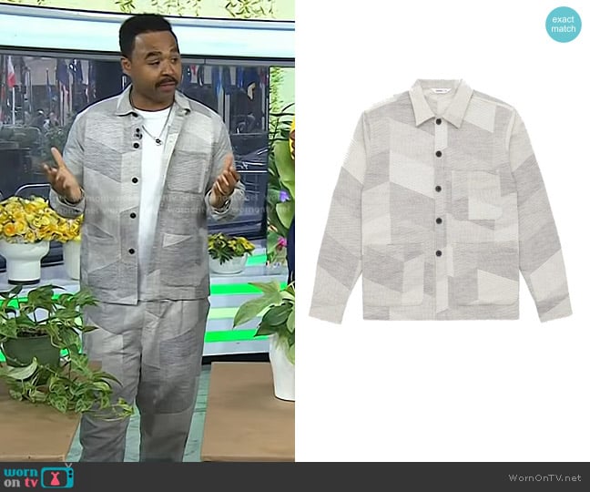 3sixteen Shop Jacket in Ash Zigzag worn by Hilton Carter on Today