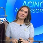 Melissa’s grey short sleeve sweater and black pants on Today