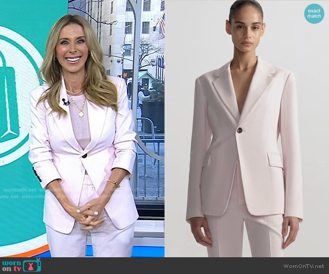 A.L.C. Elza Tailored Jacket in Cherry Blossom worn by Sarah Eggenberger on Today