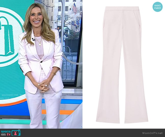A.L.C. Sophie Stretch Tailored Pant in Cherry Blossom worn by Sarah Eggenberger on Today
