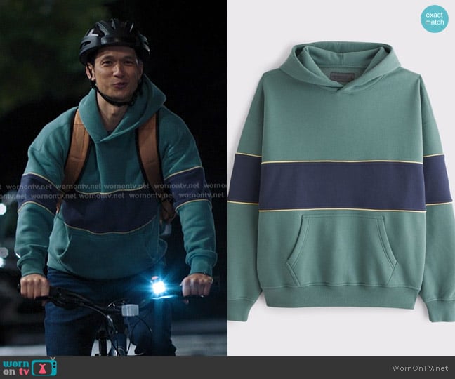 Abercrombie & Fitch Essential Popper Hoodie worn by Benson Kwan (Harry Shum Jr.) on Greys Anatomy