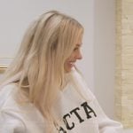 Mikayla’s gray mock neck sweatshirt on The Secret Lives of Mormon Wives