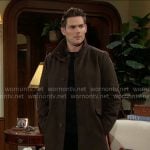 Adam’s brown coat on The Young and the Restless