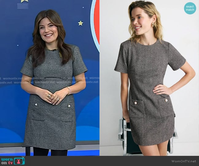 Adam Lippes Herringbone Mini Dress worn by Adrianna Barrionuevo Brach on Today