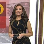 Adelle’s black belt print dress on Today