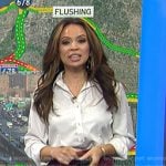 Adelle’s burgundy leather skirt on Today