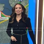 Adelle’s black ribbed chain belt polo dress on Today