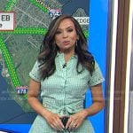Adelle’s green check embroidered dress on Today