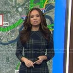 Adelle’s navy plaid sheath dress on Today