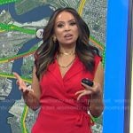 Adelle’s red sleeveless wrap top on Today