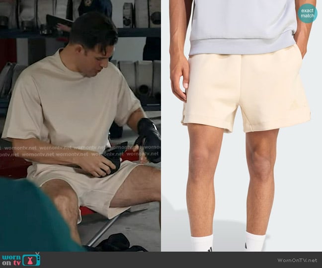 Adidas Soft Lux Shorts in Crystal Linen worn by Eddie Diaz (Ryan Guzman) on 9-1-1