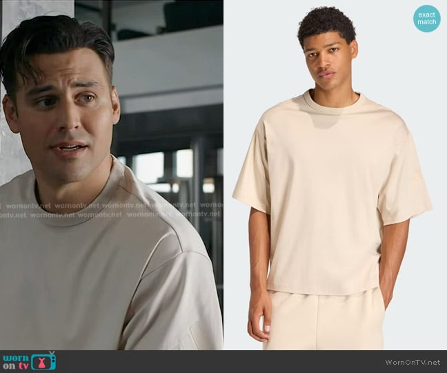 Adidas Soft Lux Tee in Crystal Linen worn by Eddie Diaz (Ryan Guzman) on 9-1-1