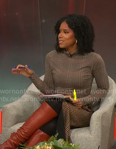 Adriana Diaz’s plaid top and skirt on CBS Mornings